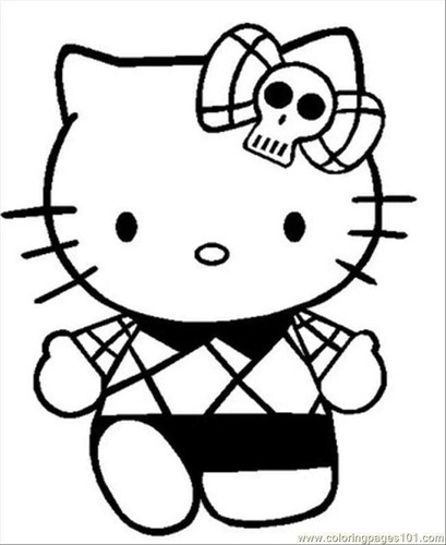 Hello kitty hair bow skull - bow,